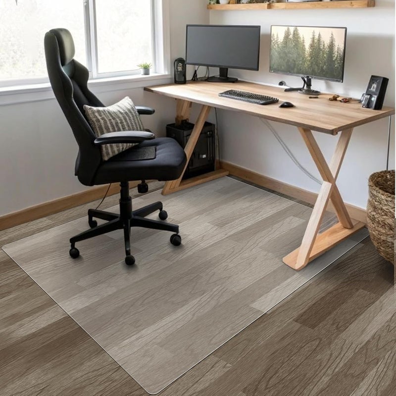 Azadx Chair Mat for Hardwood 60"x 48" Large Office Chair Mat for Hardwood Floors Protector Mat for Office Chair Easy Glide Rolling Plastic Clear Desk Computer Chair Mats for Home Offices - Image 1